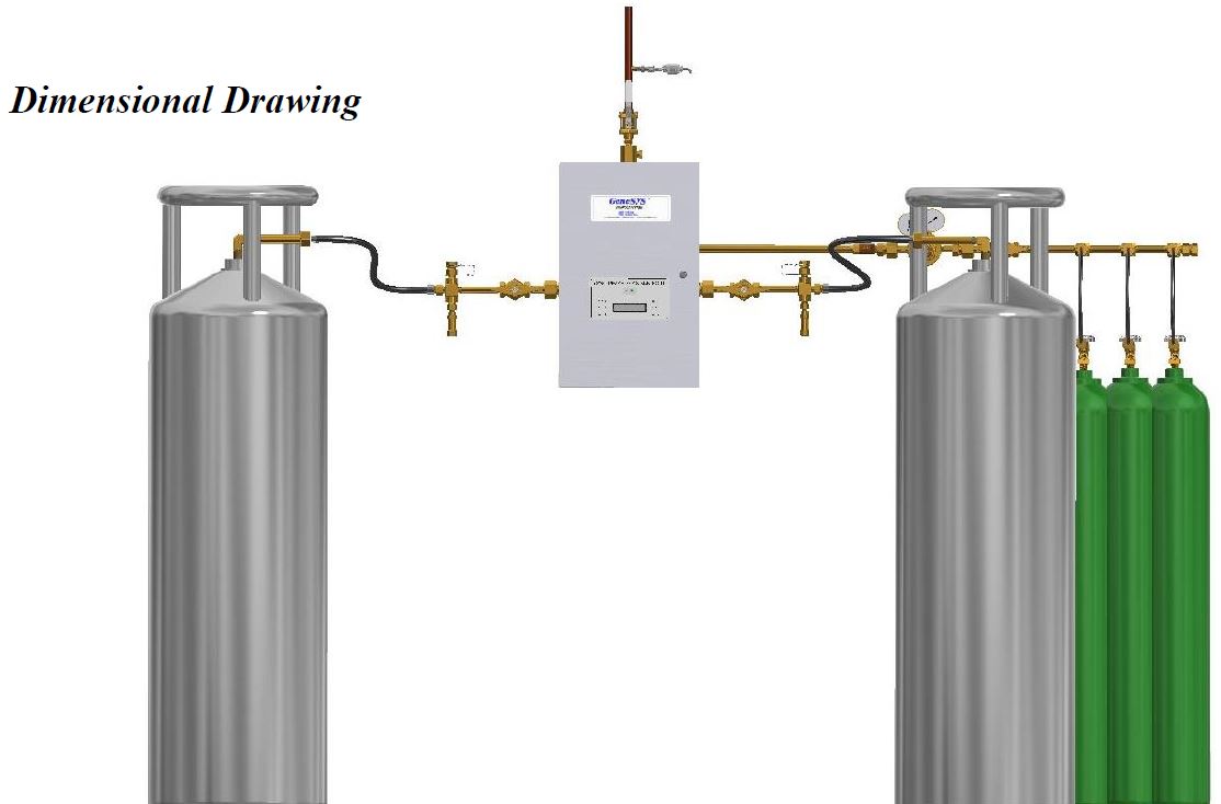 Liquid x Liquid x High Pressure Oxygen High Flow Dewar Manifold NFPA